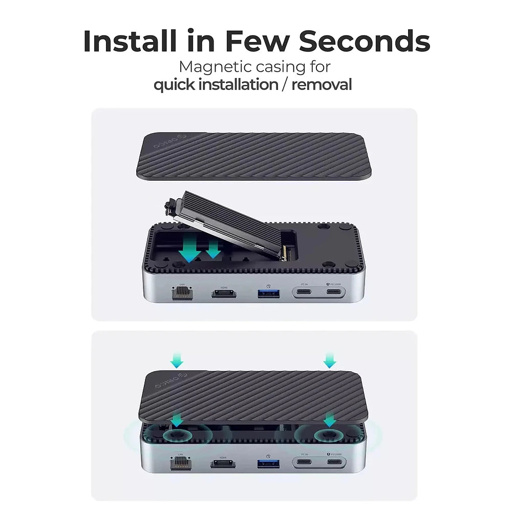 ORICO DPM2P9 10-in-1 Docking Station with M.2 SSD Enclosure