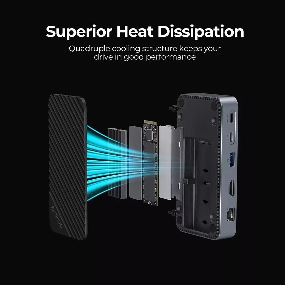ORICO DPM2P9 10-in-1 Docking Station with M.2 SSD Enclosure
