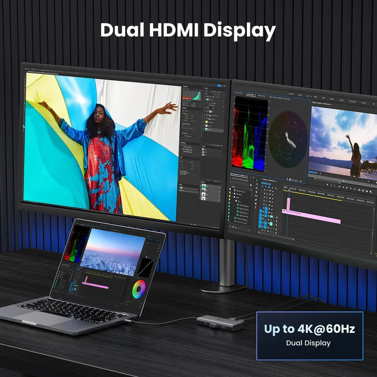 UGREEN CM498 Dock Station 6 in 1 Dual HDMI MST