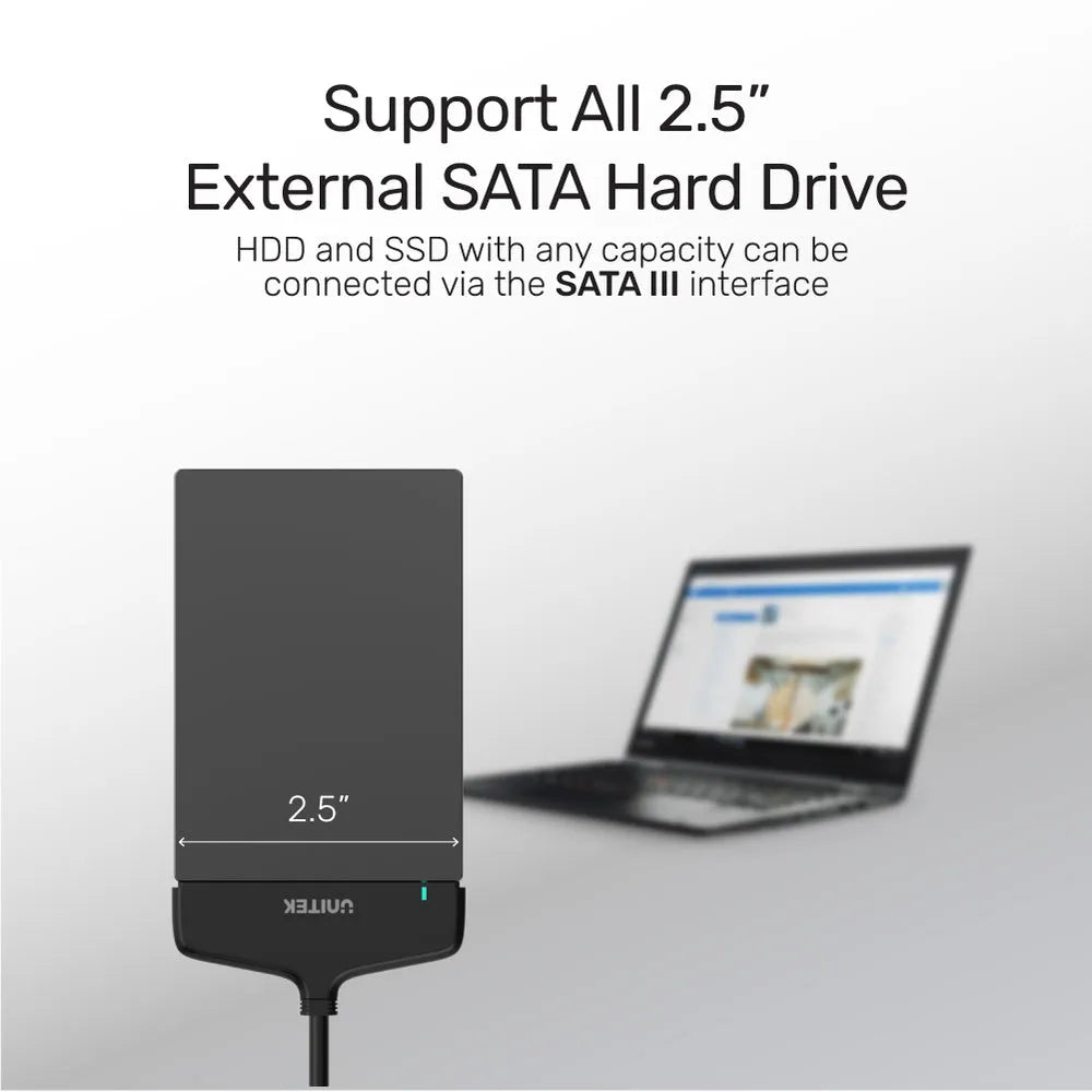 UNITEK Y-1096 SmartLink Manta USB 3.0 to 2.5-inch SATA III Adapter