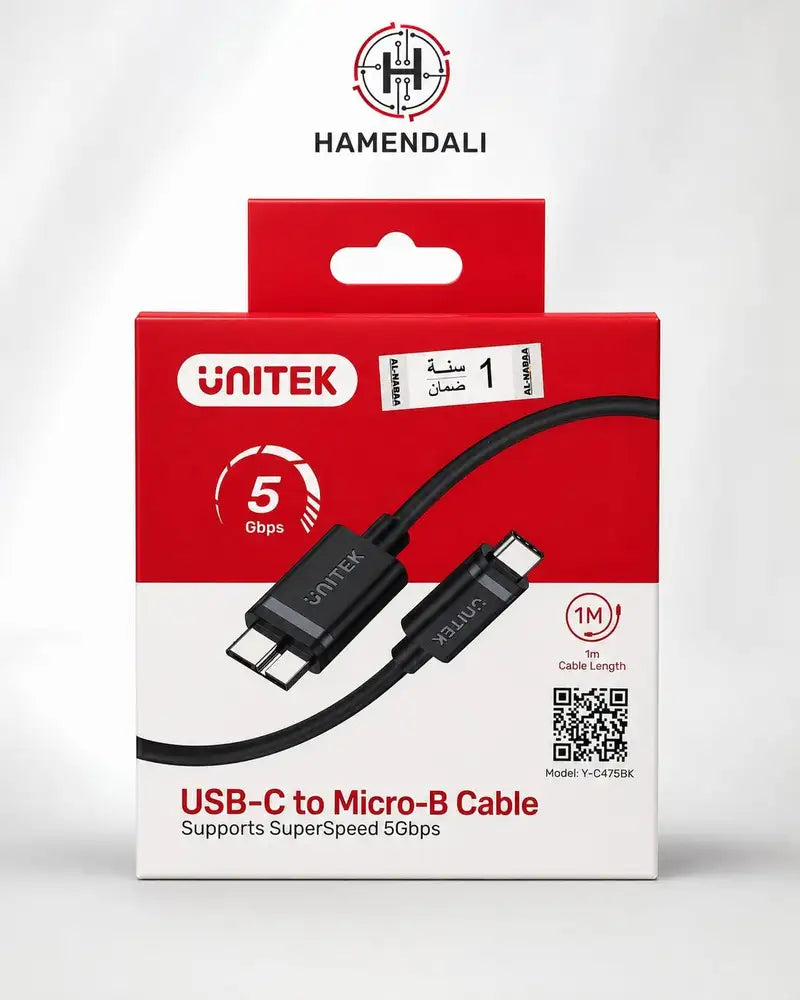 UNITEK Y-C475BK USB-C to USB 3.0 Micro-B Cable – 1m