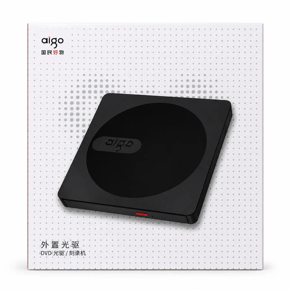 aigo G100 External DVD/CD Drive & Burner USB-A + Type-C