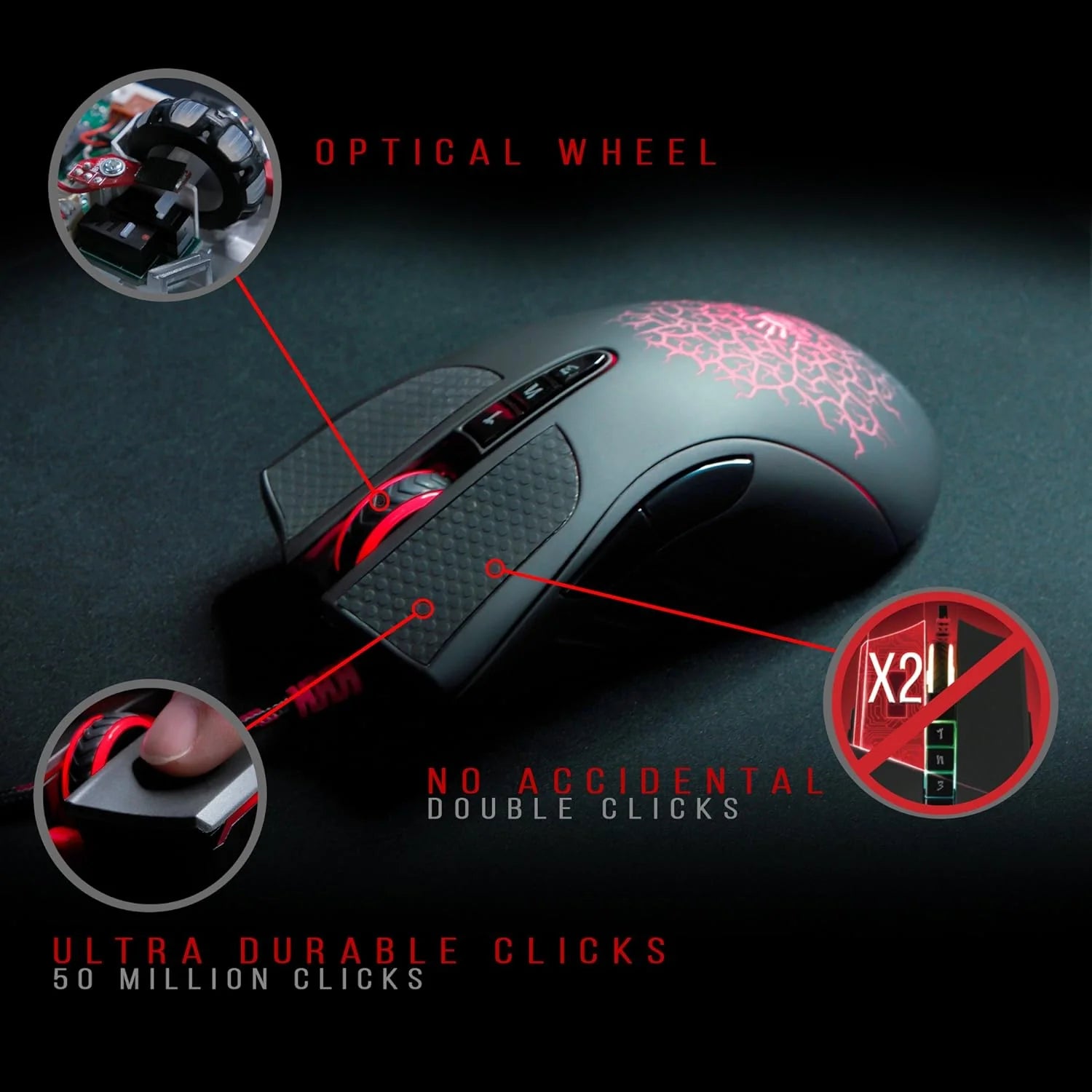 Bloody A90 Light Strike USB Wired Gaming Mouse
