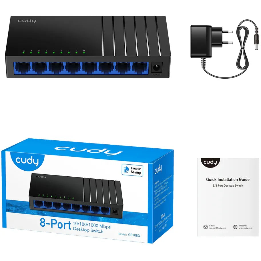 Cudy GS108D 8-Port Gigabit Ethernet Desktop Switch