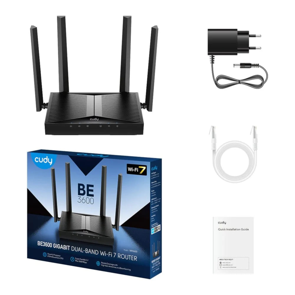 Cudy WR3600 BE3600 Gigabit Mesh Wi-Fi 7 Router