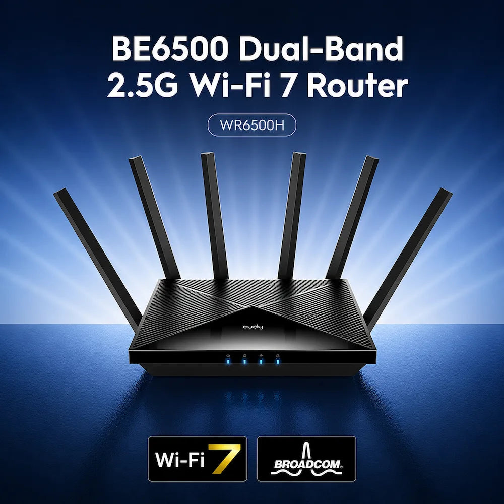 Cudy WR6500H BE6500 2.5G Mesh Wi-Fi 7 Router