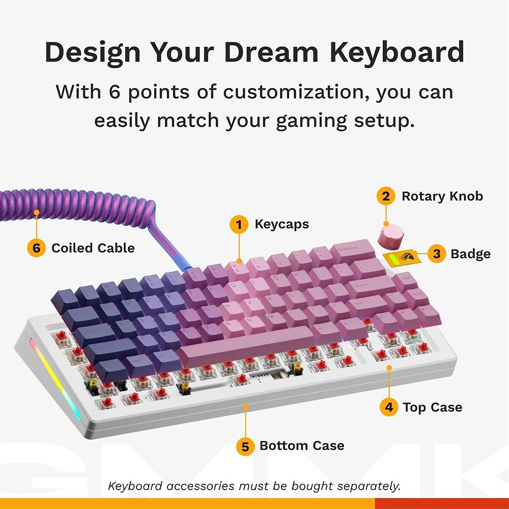 Glorious GMMK 3 HE 65% Prebuilt Mechanical Gaming Keyboard