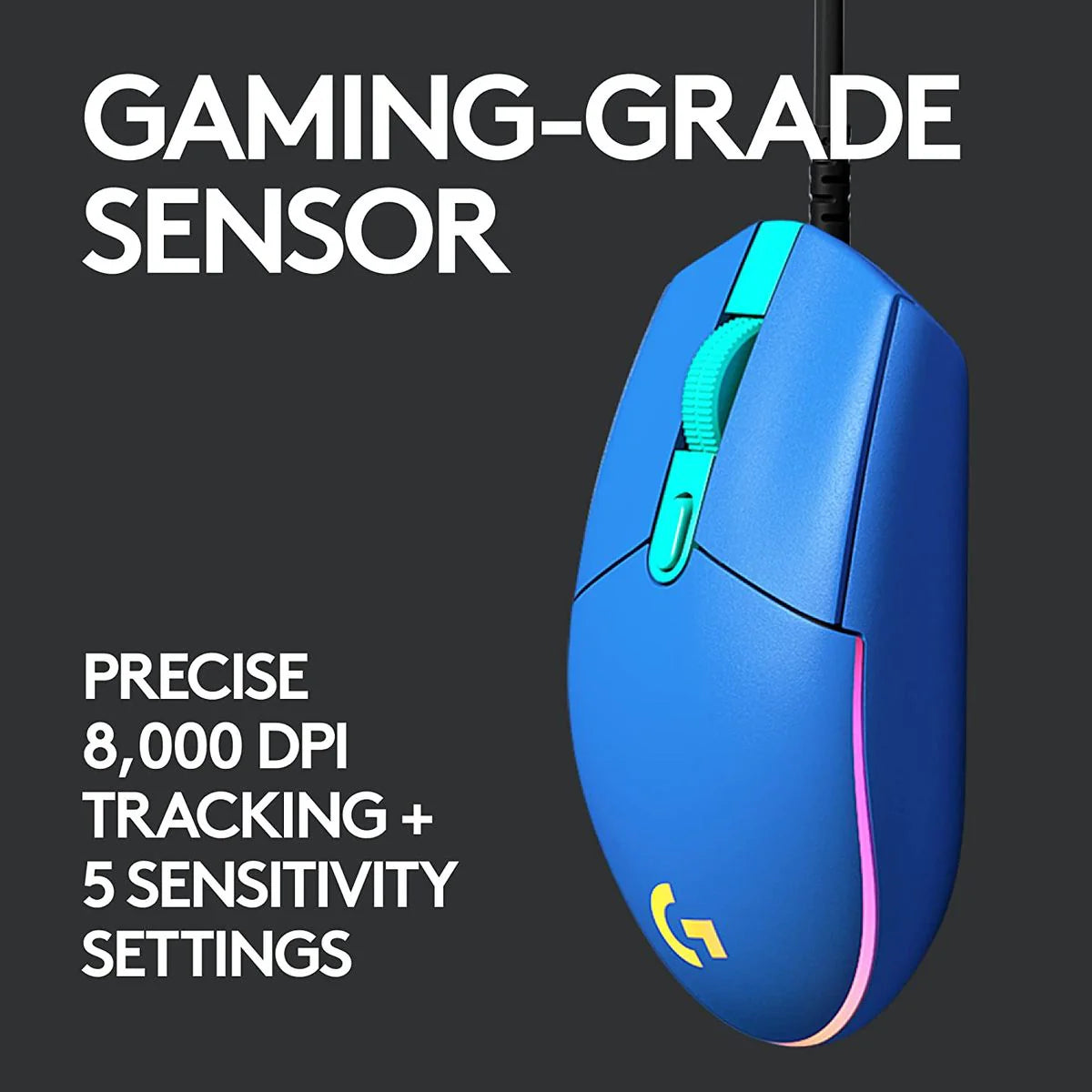 Logitech G203 LIGHTSYNC RGB 6 Button Gaming Mouse
