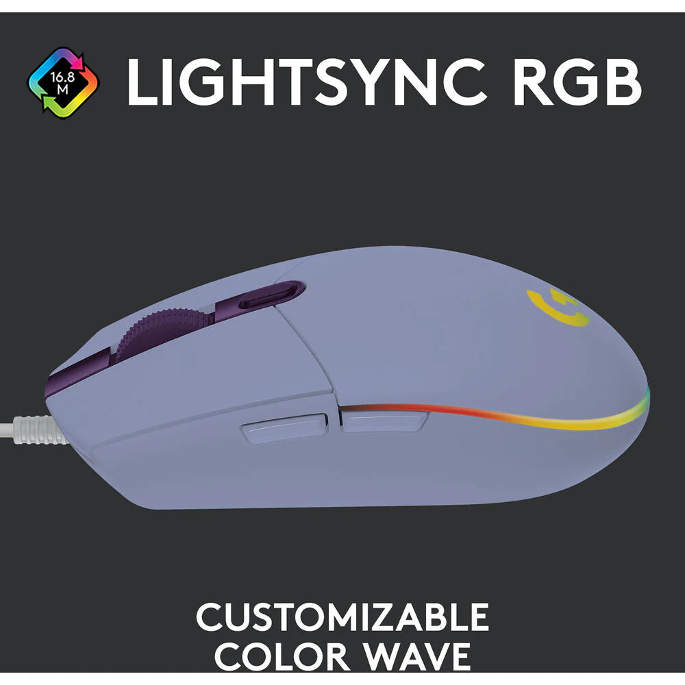 Logitech G203 LIGHTSYNC RGB 6 Button Gaming Mouse