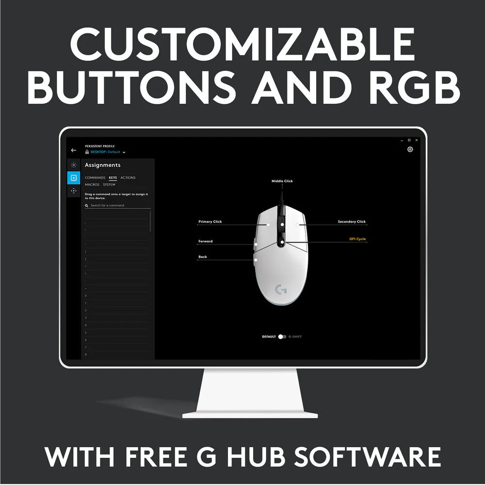 Logitech G203 LIGHTSYNC RGB 6 Button Gaming Mouse