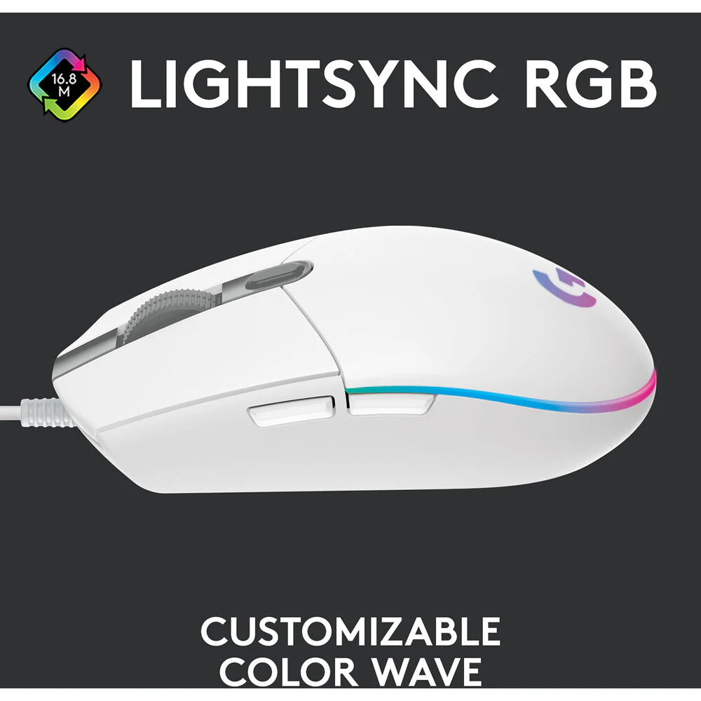 Logitech G203 LIGHTSYNC RGB 6 Button Gaming Mouse