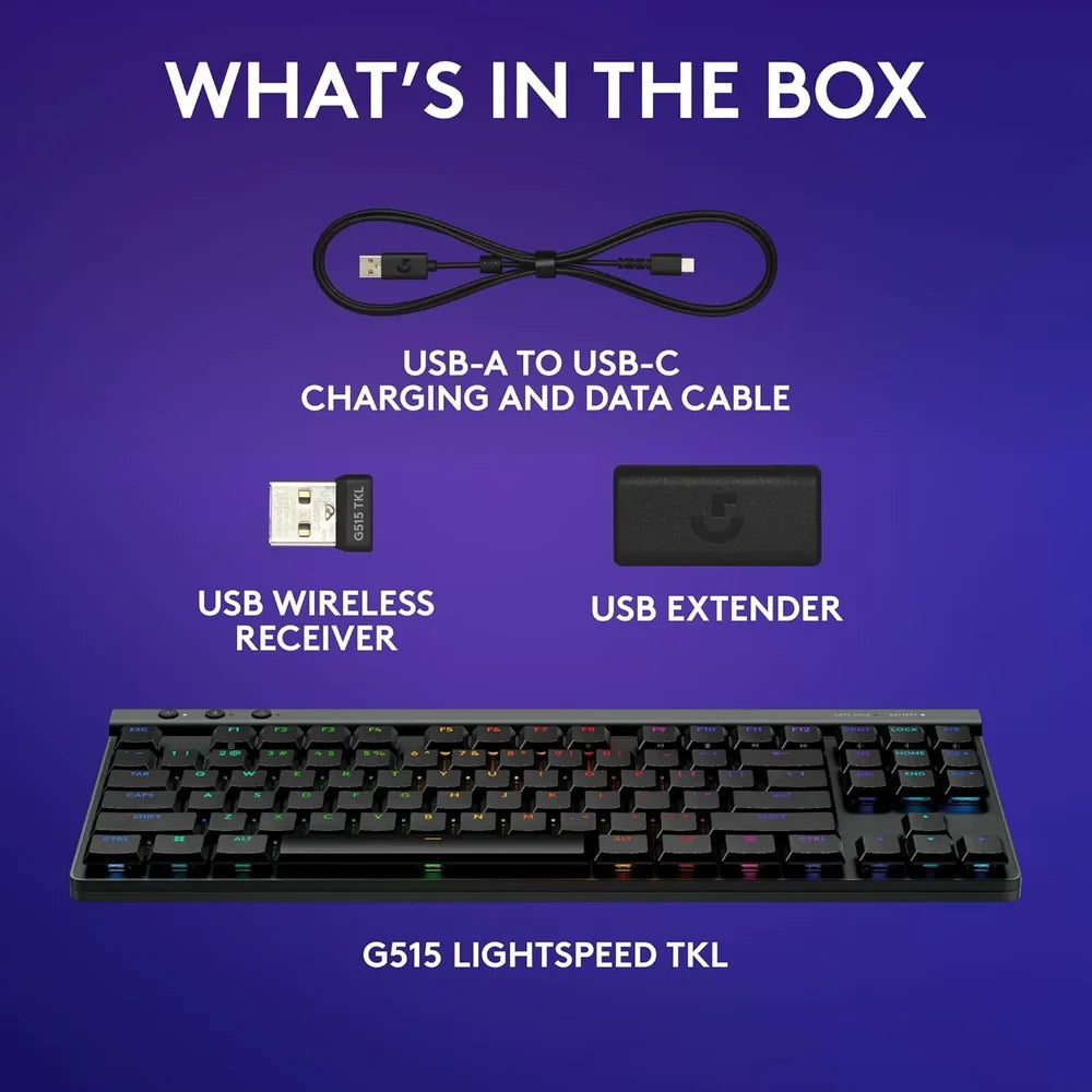 Logitech G515 LIGHTSPEED TKL Wireless Low-Profile Mechanical Gaming Keyboard
