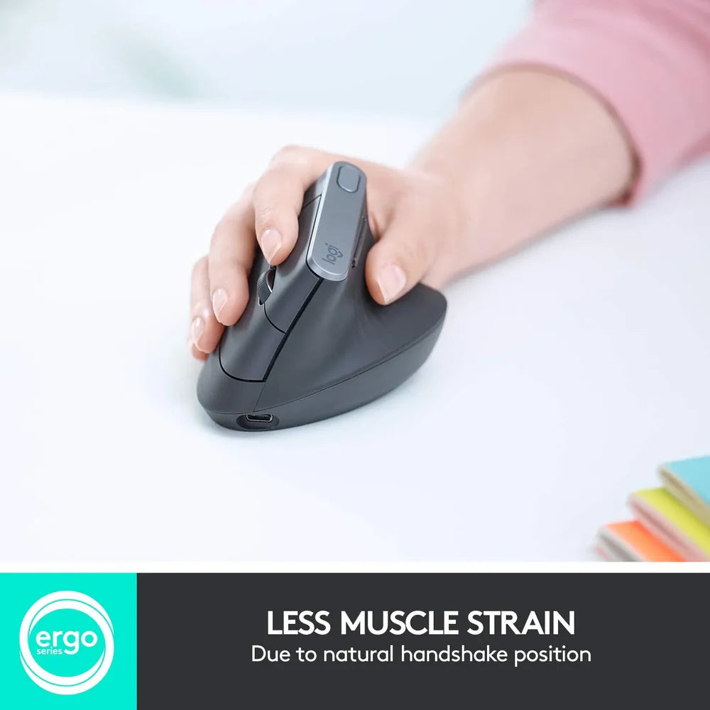 Logitech MX Vertical Ergonomic Wireless Mouse Rechargeable