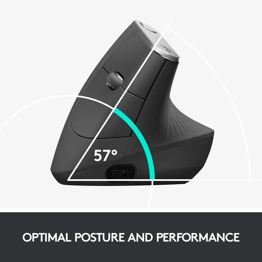 Logitech MX Vertical Ergonomic Wireless Mouse Rechargeable