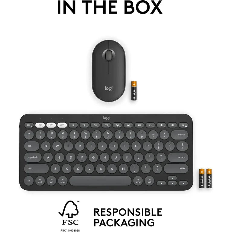 Logitech Pebble 2 Combo Wireless and Bluetooth Mouse and Keyboard
