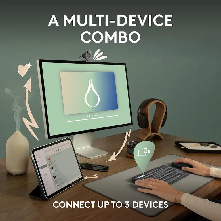 Logitech Pebble 2 Combo Wireless and Bluetooth Mouse and Keyboard