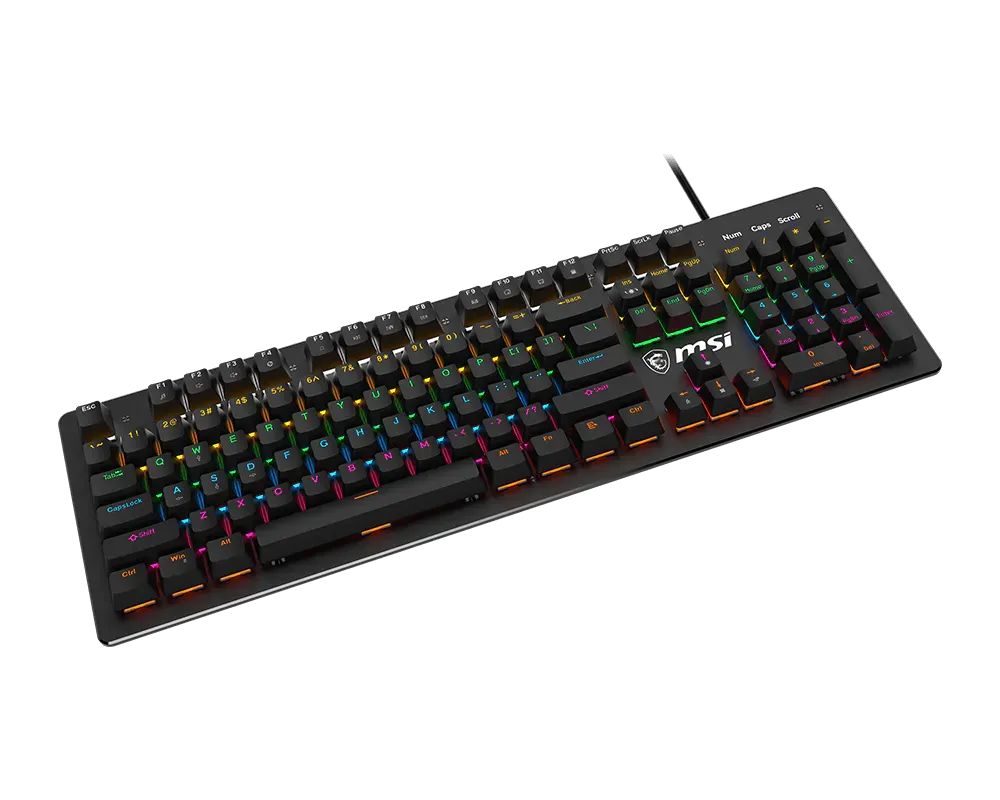 MSI FORGE GK300 Wired RGB Mechanical Gaming Keyboard with Blue Switches