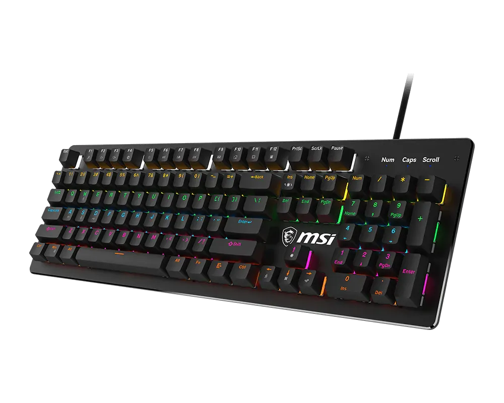 MSI FORGE GK300 Wired RGB Mechanical Gaming Keyboard with Blue Switches