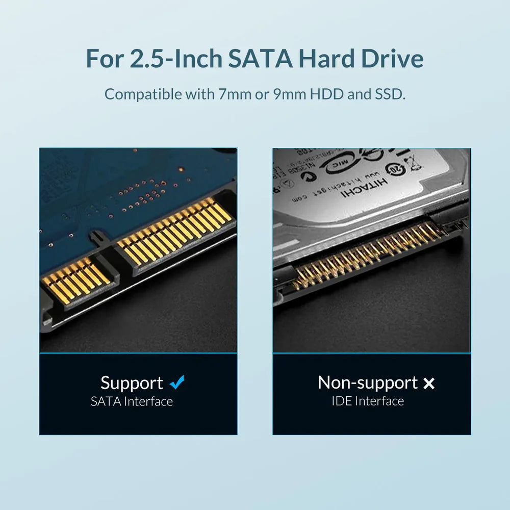 ORICO M95SS 9.5mm SATA HDD/SSD Caddy for Laptop Optical Bay