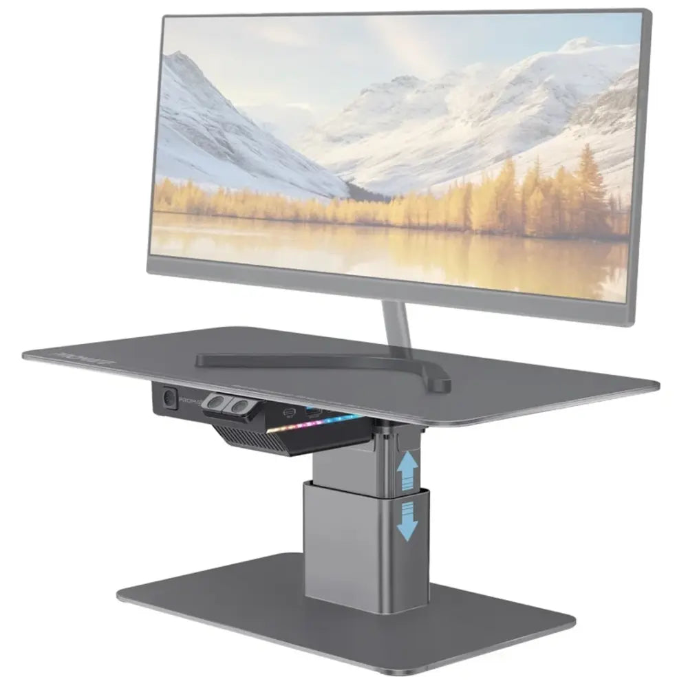 Promate Raizer Motorized Monitor & Laptop Stand with USB Hub