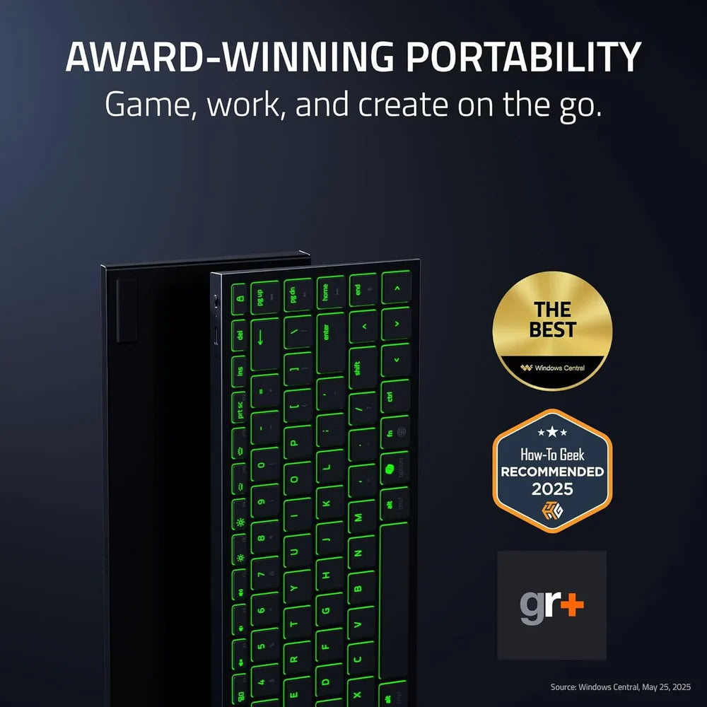 Razer Joro Portable Bluetooth Multi-Pairing & Wired Gaming Keyboard with AI-Hotkey