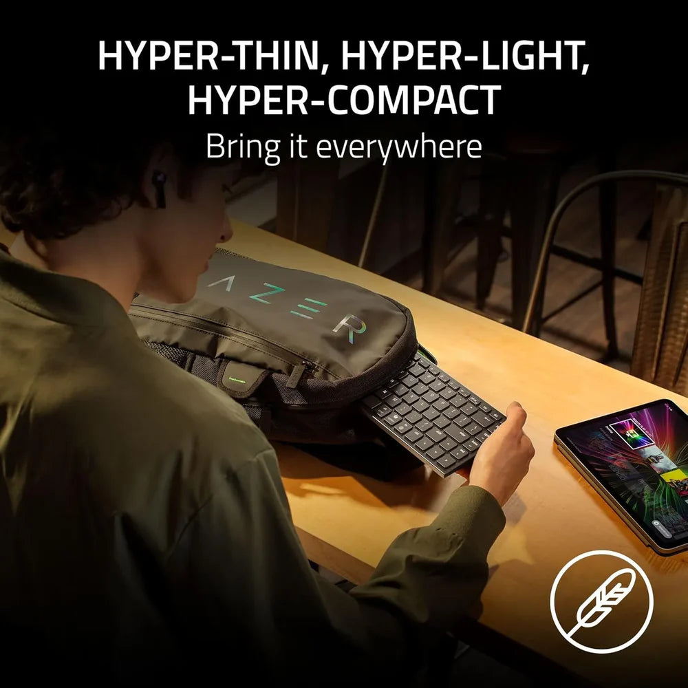 Razer Joro Portable Bluetooth Multi-Pairing & Wired Gaming Keyboard with AI-Hotkey