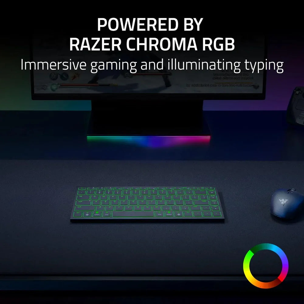 Razer Joro Portable Bluetooth Multi-Pairing & Wired Gaming Keyboard with AI-Hotkey