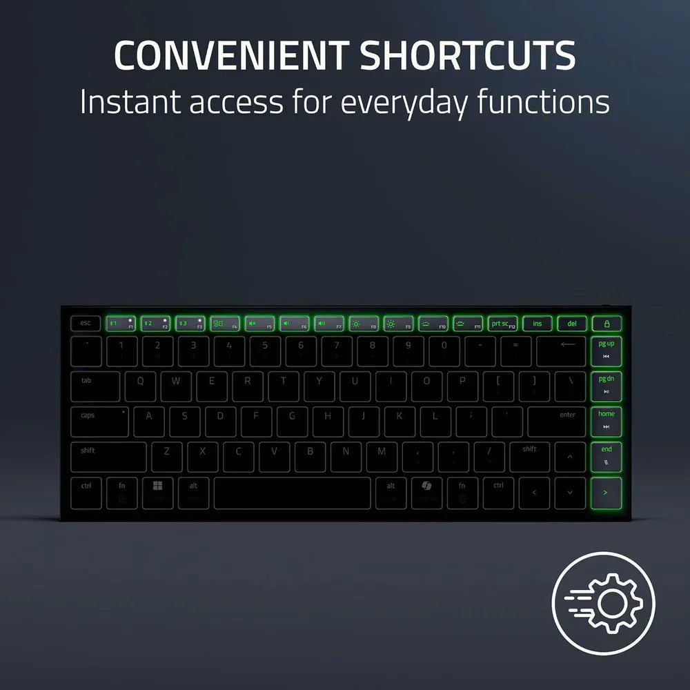 Razer Joro Portable Bluetooth Multi-Pairing & Wired Gaming Keyboard with AI-Hotkey