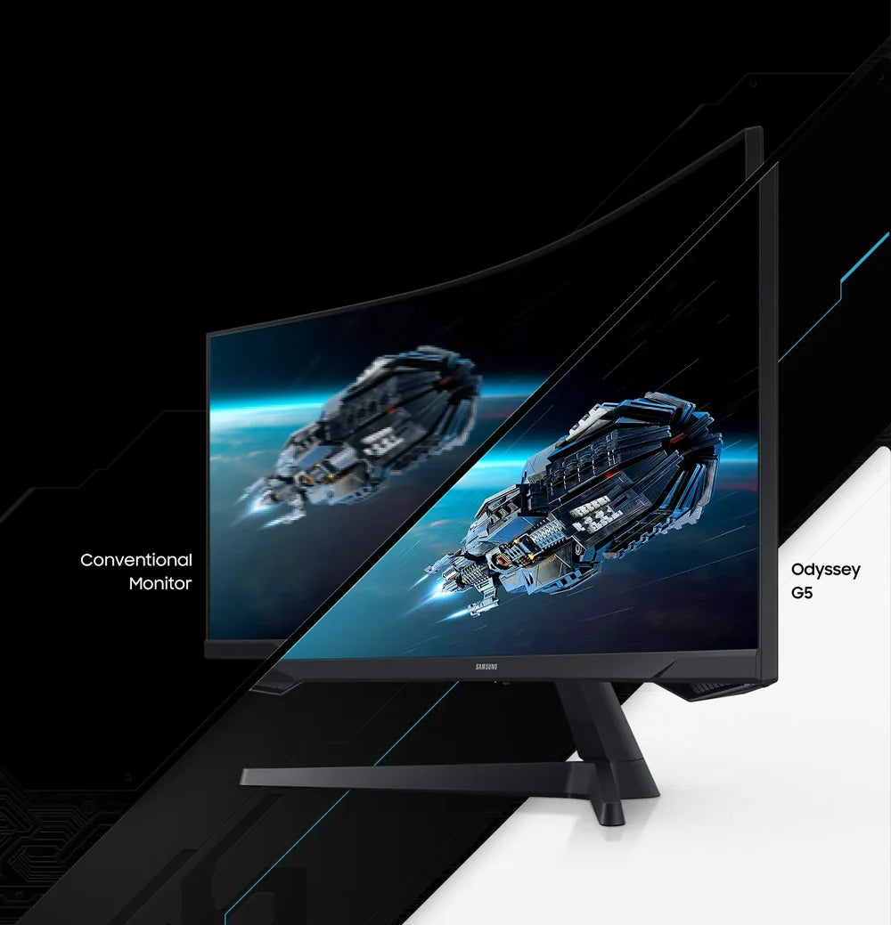 Samsung Odyssey G5 G55T 34" UWQHD 165Hz Curved Gaming Monitor