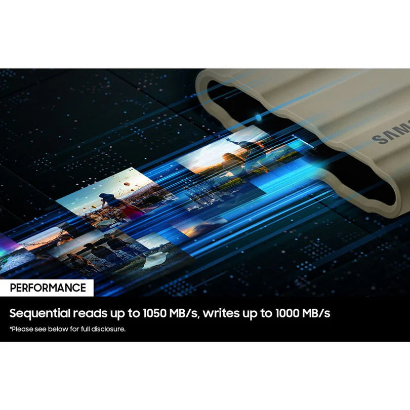 Samsung T7 Shield 1050MB/s high speed storage visual