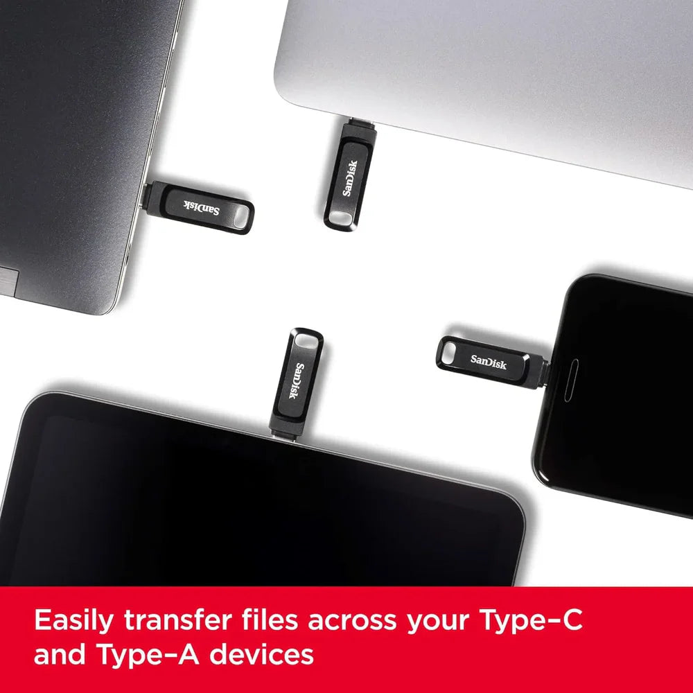 SanDisk Ultra Dual Drive Go USB Type-C + Type-A Flash Drive