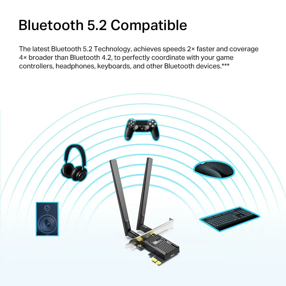 TP-Link Archer TX20E AX1800 AX1800 Wi-Fi 6 Bluetooth 5.2 PCIe Adapter