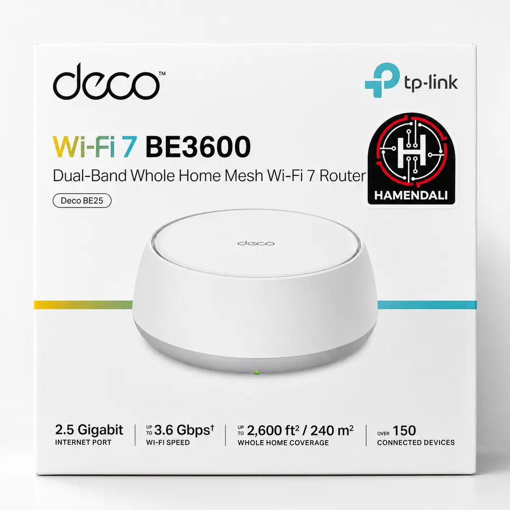 TP-Link Deco BE25 BE3600 Whole Home Mesh WiFi 7 System (1-Pack)