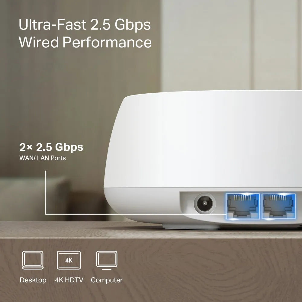 TP-Link Deco BE25 BE3600 Whole Home Mesh WiFi 7 System