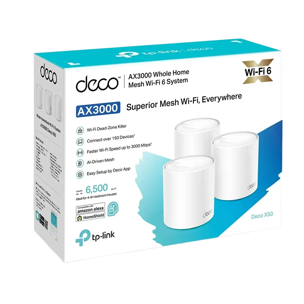 TP-Link Deco X50 AX3000 Whole Home Mesh WiFi 6 System (3-Pack)