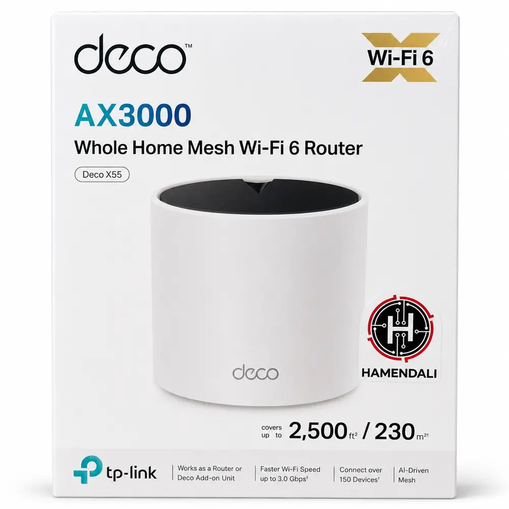 TP-Link Deco X55 AX3000 (1 Pack) Home Mesh WiFi 6