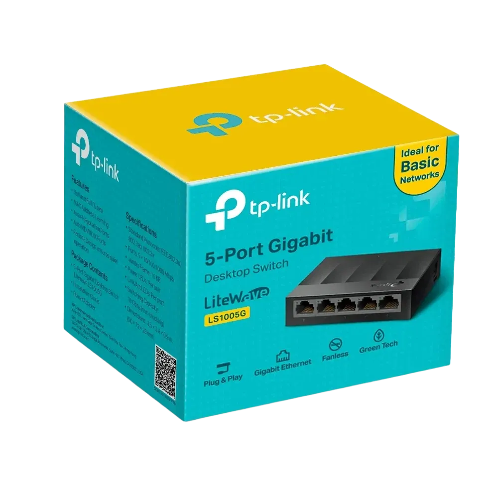 TP-Link LiteWave LS1005G 5-Port Gigabit Desktop Switch