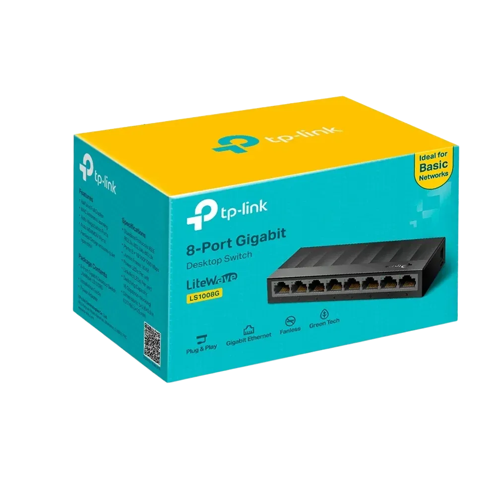 TP-Link LS1008G 8-Port 10/100/1000Mbps Desktop Switch
