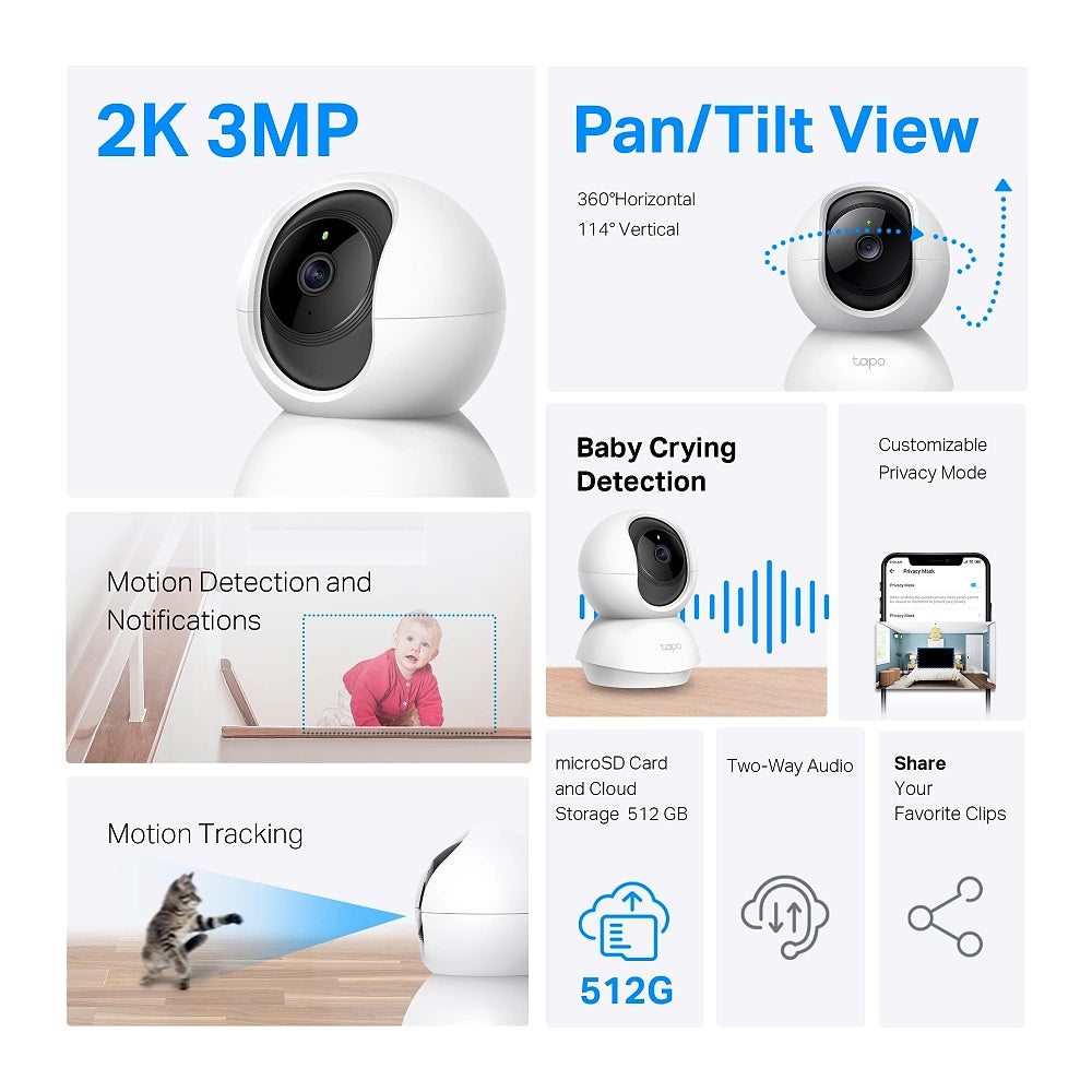 TP-Link Tapo C210 Pan/Tilt Home Security Wi-Fi Camera