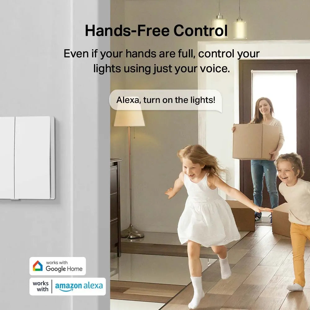 TP-Link Tapo S220 Smart Light Switch 2-Gang 1-Way