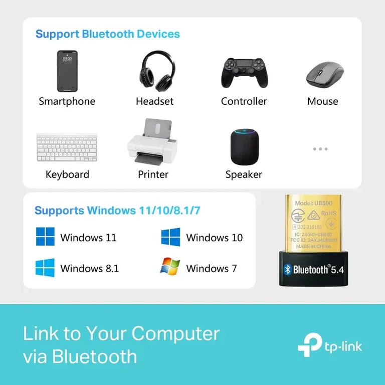 TP-Link UB500 Bluetooth 5.4 Nano USB Adapter