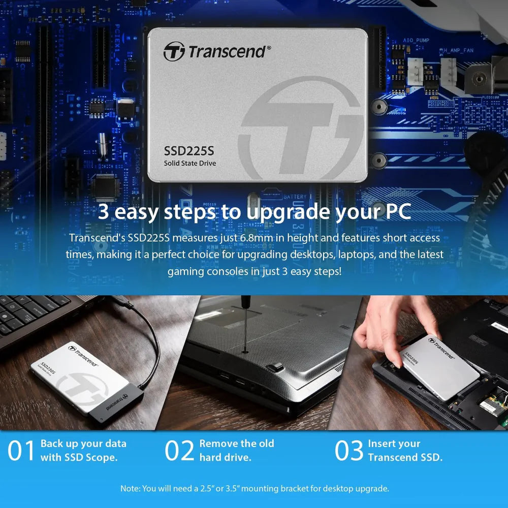 Transcend SSD225S 1TB 2.5-inch SATA III SSD
