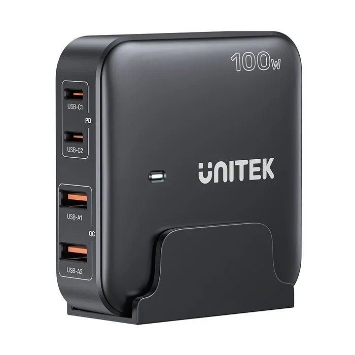 UNITEK 100W GaN Desktop Charger 4-Port Fast Charging Station