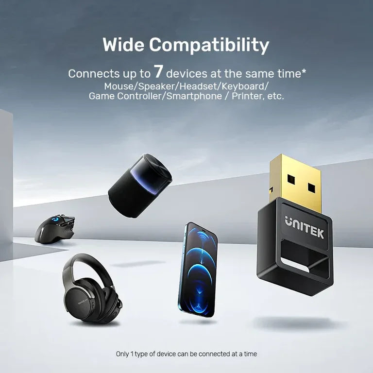 Unitek B105B Bluetooth USB Adapter 5.3
