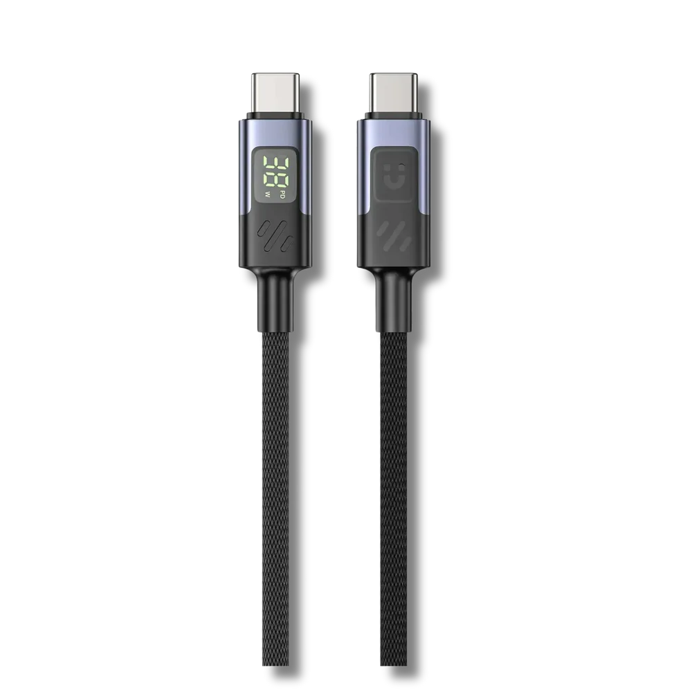 UNITEK C14158ABK PD 60W USB-C to USB-C Charging Cable with LED Display