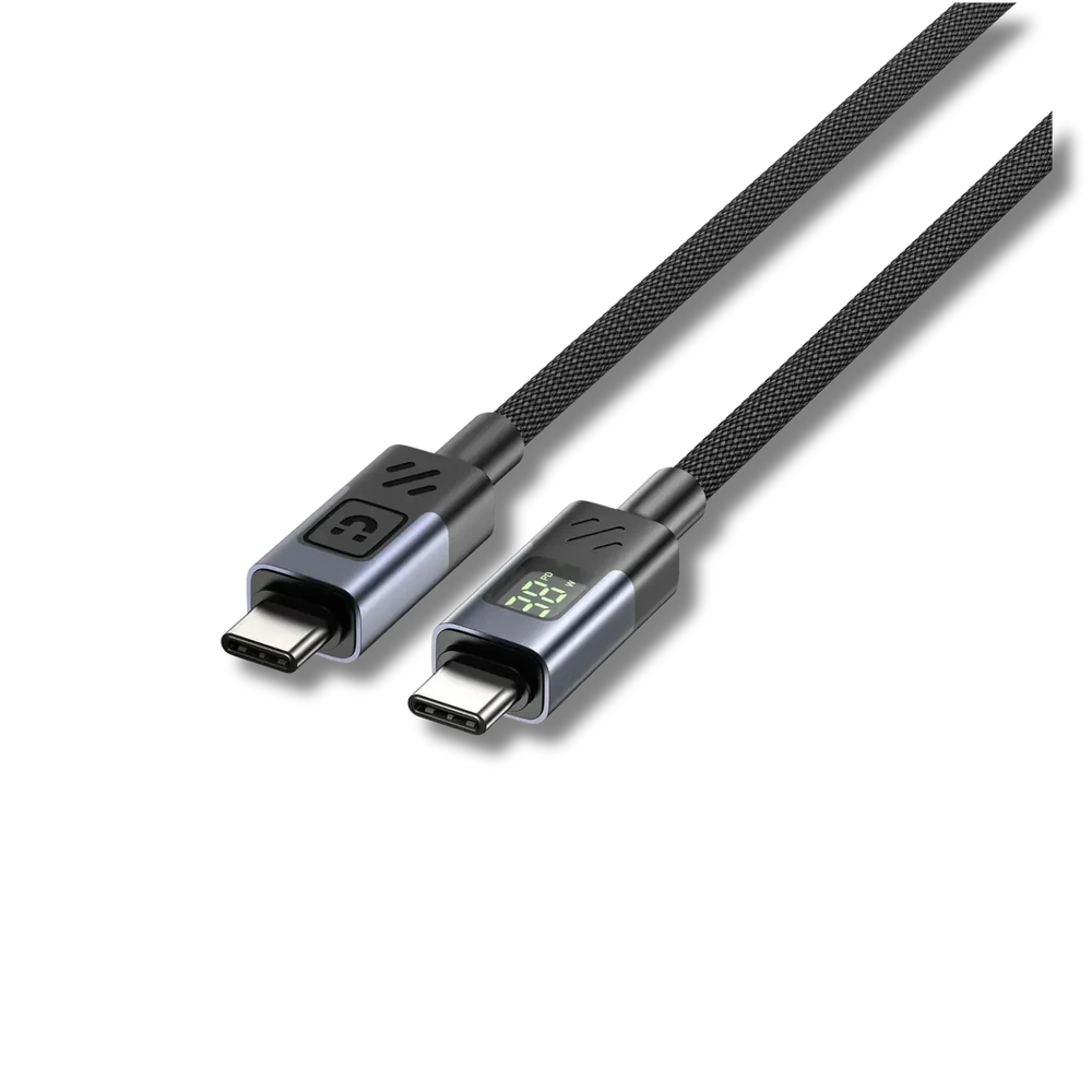 UNITEK C14158ABK PD 60W USB-C to USB-C Charging Cable with LED Display