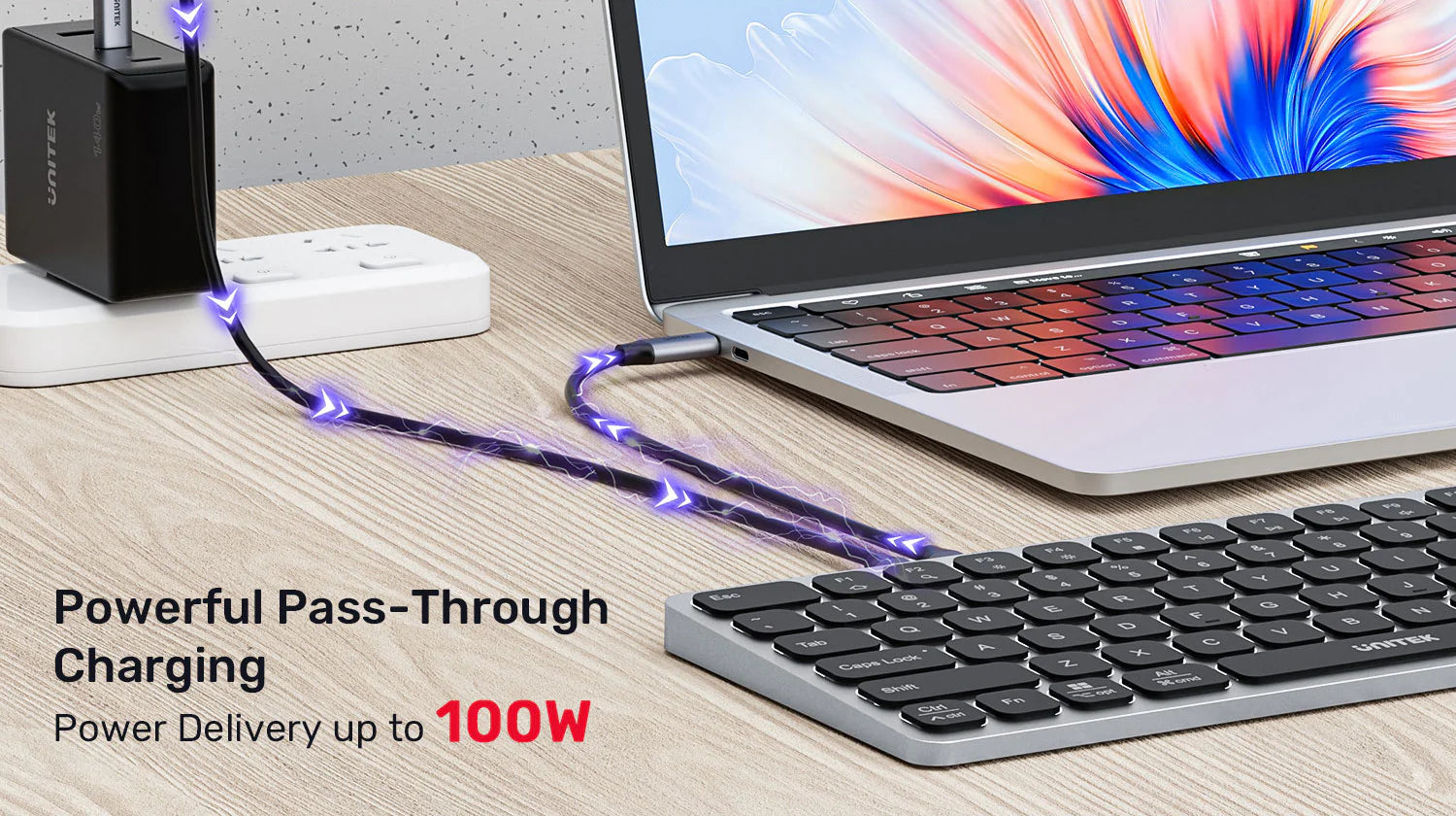 UNITEK D1092A 9-in-1 USB-C Keyboard Hub with 4K HDMI and 100W PD