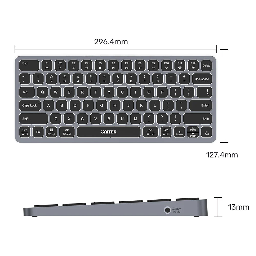 UNITEK D1092A 9-in-1 USB-C Keyboard Hub with 4K HDMI and 100W PD