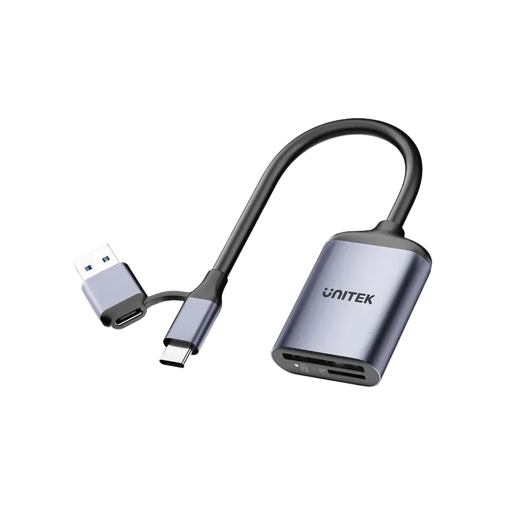 UNITEK R1018E01 2-in-1 USB-C/A SD4.0 Card Reader