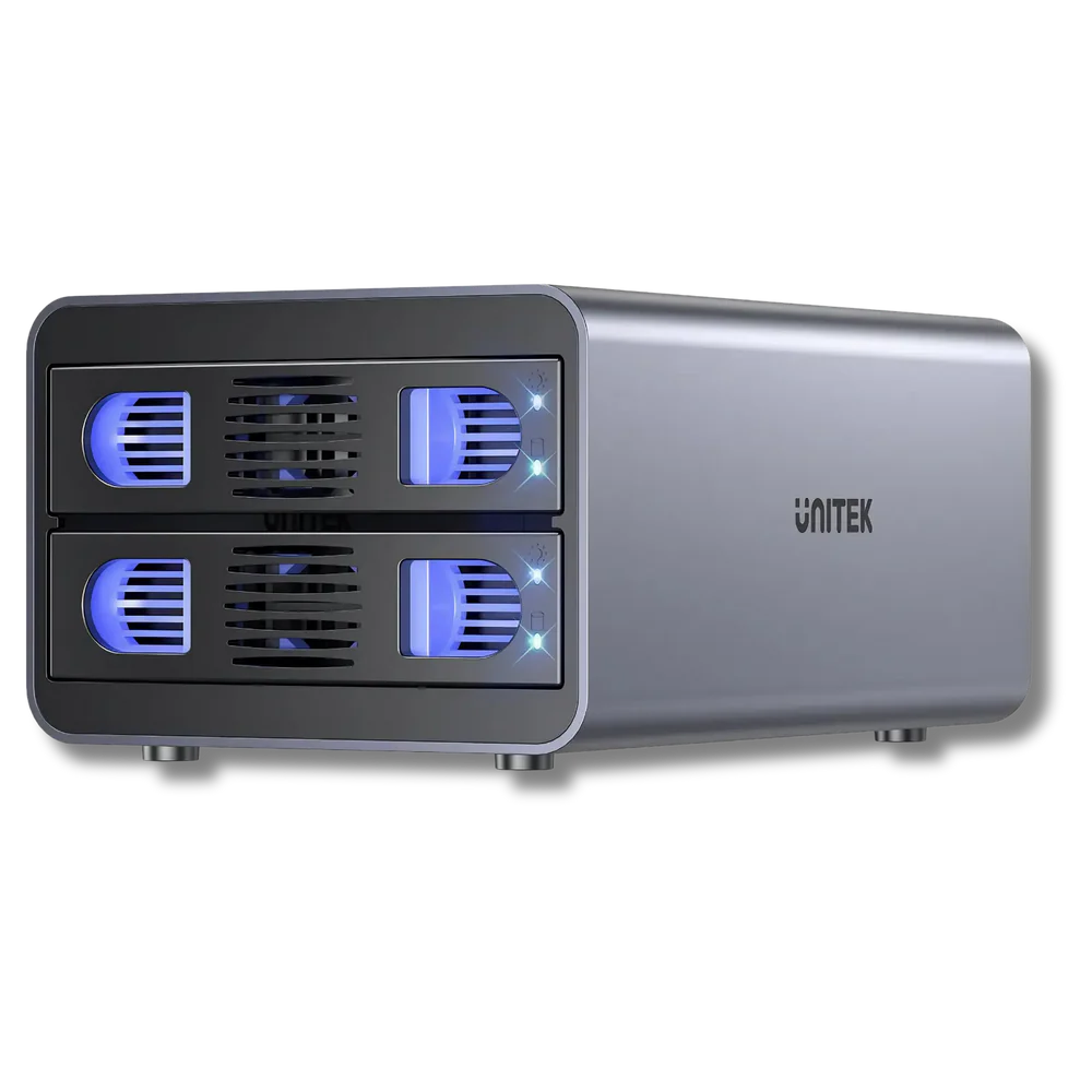 UNITEK S1308C 2-Bay USB-C RAID External Hard Drive Enclosure
